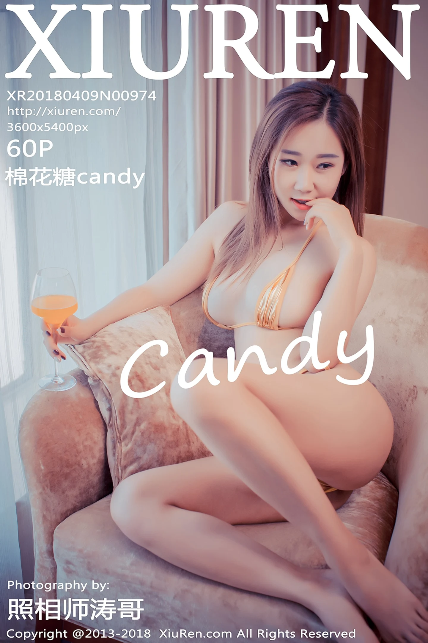 [XiuRen秀人网]No.974_嫩模棉花糖candy私房金黄三点式内衣秀完美身材爆乳诱惑写真60P-秀人网 - XiuRen.Pro